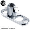 Base Microdermal Titânio G23 Polido 3 Cavidades